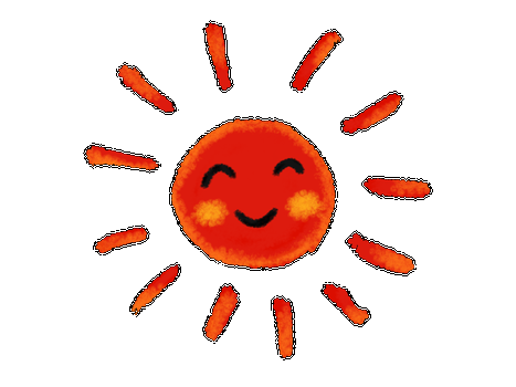 お日様マーク笑い